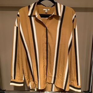 Amuse Society Striped Button Down - Size Large